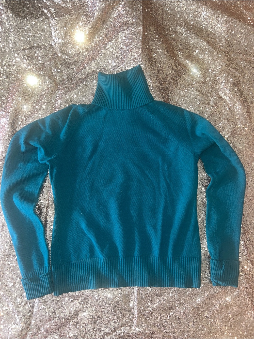 Banana Republic Teal Turtleneck Sweater